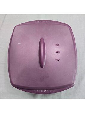 Epicure Square Microwave Steamer Purple Kitchen Gadgets BPA-Free Silicon